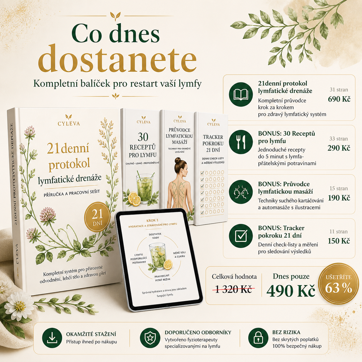 Protocole de drainage lymphatique en 21 jours - Guide et cahier d'exercices
